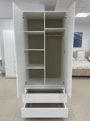 Шкаф 2-ств. с 2 ящиками "Бьянко" в Стрежевом - strezevoi.mebel24.online | фото 2