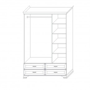 Шкаф 3-х дверный (корпус) Сиена в Стрежевом - strezevoi.mebel24.online | фото 6