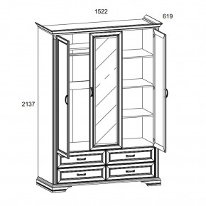 Шкаф 3D4S Z, MONAKO, цвет Сосна винтаж в Стрежевом - strezevoi.mebel24.online | фото 1