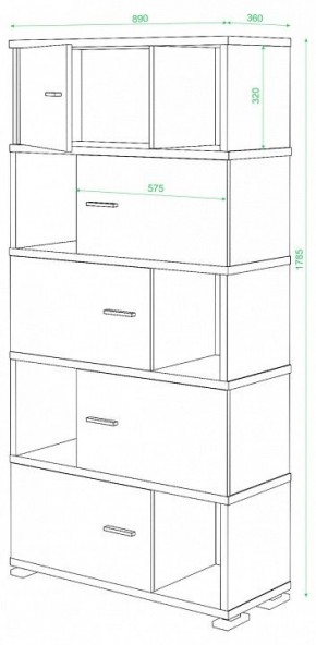 Шкаф комбинированный Домино СБ-30/5 в Стрежевом - strezevoi.mebel24.online | фото 3