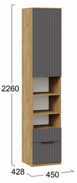 Шкаф комбинированный Хилтон Исп. 2 в Стрежевом - strezevoi.mebel24.online | фото 8