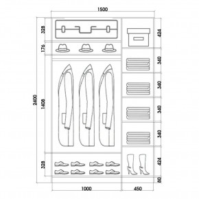 Шкаф-купе ХИТ 24-15-11 (620) в Стрежевом - strezevoi.mebel24.online | фото 3