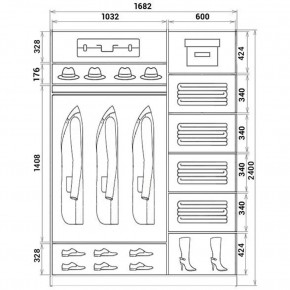 Шкаф-купе ХИТ 24-17-66 (620) в Стрежевом - strezevoi.mebel24.online | фото 3