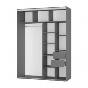 Шкаф-купе Крафт-6 1.6 м ШКК-06 (графит) в Стрежевом - strezevoi.mebel24.online | фото 2