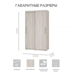 Шкаф-купе ШКК-11 (ясень белый) в Стрежевом - strezevoi.mebel24.online | фото 7