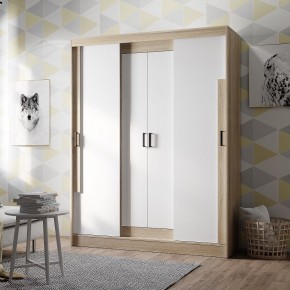 Шкаф-купе Смарт ШКК-06 (дуб сонома/белый) в Стрежевом - strezevoi.mebel24.online | фото 1