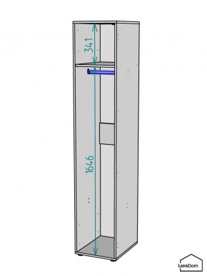 Шкаф Linnea MHR-1 2050х400х510 (Белый-М 11.1.2) в Стрежевом - strezevoi.mebel24.online | фото 3