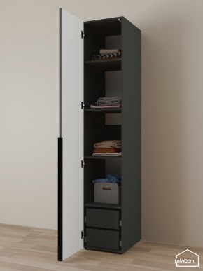 Шкаф Linnea MHR-1-4 2050х400х510 (Графит-М 11.1.25) в Стрежевом - strezevoi.mebel24.online | фото 5