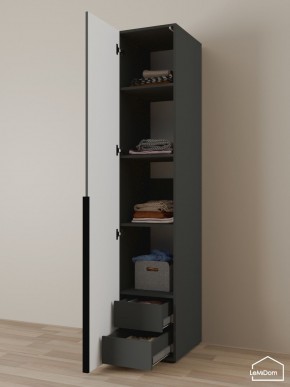 Шкаф Linnea MHR-1-4 2050х400х510 (Графит-М 11.1.25) в Стрежевом - strezevoi.mebel24.online | фото 6