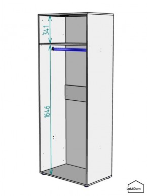 Шкаф Linnea MHR-2PO 2050х800х510 (Белый-М 11.1.2) в Стрежевом - strezevoi.mebel24.online | фото 3