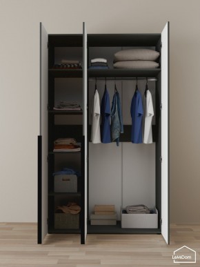 Шкаф Linnea MHR-3-1 2050х1200х510 (Графит-М 11.1.25) в Стрежевом - strezevoi.mebel24.online | фото 4