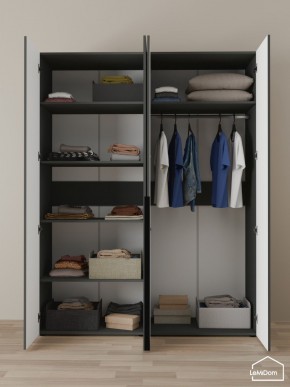 Шкаф Linnea MHR-4-1 2050х1600х510 (Графит-М 11.1.25) в Стрежевом - strezevoi.mebel24.online | фото 4