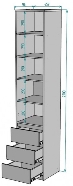 Шкаф Мальта H159 в Стрежевом - strezevoi.mebel24.online | фото 2
