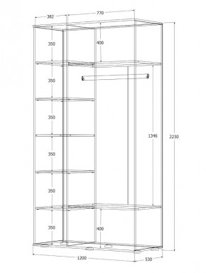 Шкаф Норден 1200 (Белый текстурный) в Стрежевом - strezevoi.mebel24.online | фото 3