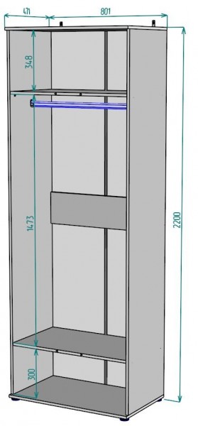 Шкаф Ольга H58 в Стрежевом - strezevoi.mebel24.online | фото 2