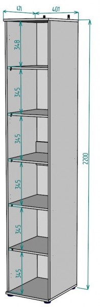 Шкаф Ольга H59 в Стрежевом - strezevoi.mebel24.online | фото 2