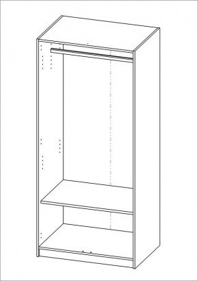 Шкаф ОРИОН двухдверный, цвет Дуб Венге в Стрежевом - strezevoi.mebel24.online | фото 2