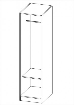 Шкаф ОРИОН однодверный, цвет Дуб Венге в Стрежевом - strezevoi.mebel24.online | фото 2