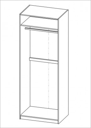 Шкаф ПЕГАС двухдверный, цвет Дуб Сонома в Стрежевом - strezevoi.mebel24.online | фото 3