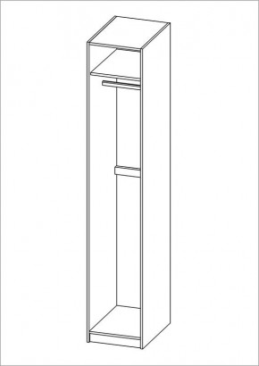 Шкаф ПЕГАС однодверный, цвет Дуб Венге в Стрежевом - strezevoi.mebel24.online | фото 3