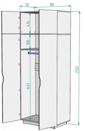 Шкаф "Аврора (H36)" в Стрежевом - strezevoi.mebel24.online | фото 2