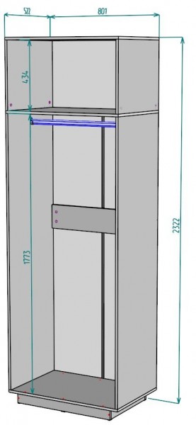 Шкаф "Аврора (H37)" в Стрежевом - strezevoi.mebel24.online | фото 2