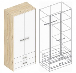 Шкаф "Милана" 2-х створчатый с 2 ящиками в Стрежевом - strezevoi.mebel24.online | фото 3