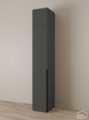 Шкаф с антресолью Linnea MHR-1A-1 2450х400х510 (Графит-М 11.1.25) в Стрежевом - strezevoi.mebel24.online | фото