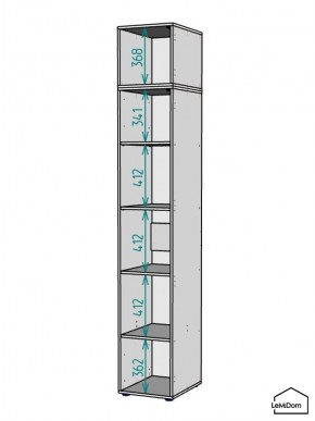 Шкаф с антресолью Linnea MHR-1A-2 2450х400х510 (Белый-М 11.1.2) в Стрежевом - strezevoi.mebel24.online | фото 3