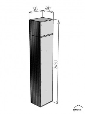 Шкаф с антресолью Linnea MHR-1A-4 2450х400х510 (Белый-М 11.1.2) в Стрежевом - strezevoi.mebel24.online | фото 2