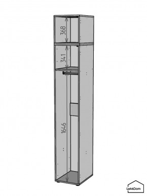 Шкаф с антресолью Linnea MHR-1POA-1 2450х400х510 (Белый-М 11.1.2) в Стрежевом - strezevoi.mebel24.online | фото 3