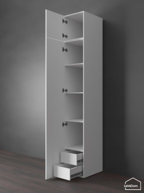 Шкаф с антресолью Linnea MHR-1POA-4 2450х400х510 (Белый-М 11.1.2) в Стрежевом - strezevoi.mebel24.online | фото 5