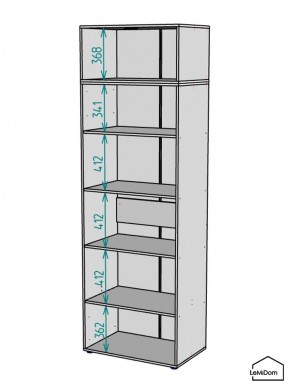 Шкаф с антресолью Linnea MHR-2A-2 2450х800х510 (Белый-М 11.1.1) в Стрежевом - strezevoi.mebel24.online | фото 3