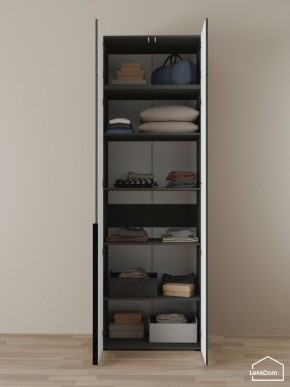 Шкаф с антресолью Linnea MHR-2A-2 2450х800х510 (Графит-М 11.1.25) в Стрежевом - strezevoi.mebel24.online | фото 4