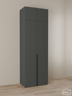 Шкаф с антресолью Linnea MHR-2A-3 2450х800х510 (Графит-М 11.1.25) в Стрежевом - strezevoi.mebel24.online | фото 1
