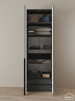Шкаф с антресолью Linnea MHR-2A-3 2450х800х510 (Графит-М 11.1.25) в Стрежевом - strezevoi.mebel24.online | фото 5