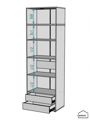 Шкаф с антресолью Linnea MHR-2POA-4 2450х800х510 (Белый-М 11.1.2) в Стрежевом - strezevoi.mebel24.online | фото 3