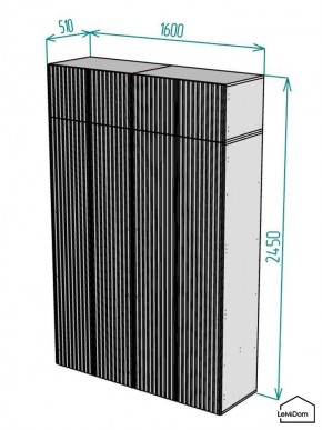 Шкаф с антресолью Linnea MHR-4POA-1 2450х1600х510 (Белый-М 11.1.2) в Стрежевом - strezevoi.mebel24.online | фото 2