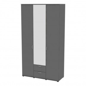 Шкаф с зеркалом Ольга H54_M (Графит) в Стрежевом - strezevoi.mebel24.online | фото