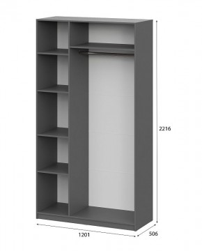 Шкаф ШК-5 (1200) Графит серый в Стрежевом - strezevoi.mebel24.online | фото 5