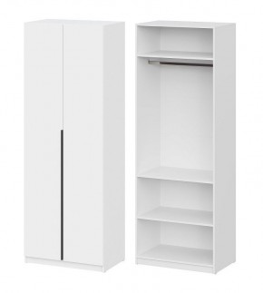 Шкаф ШК-5 + 2 полки (800) Белый текстурный в Стрежевом - strezevoi.mebel24.online | фото