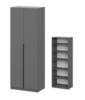 Шкаф ШК-5 + 4 полки (800) Графит в Стрежевом - strezevoi.mebel24.online | фото 1