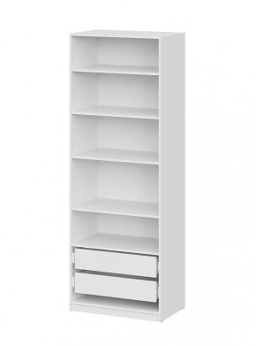 Шкаф ШК-5 + 4 полки + ящики (800) Белый текстурный в Стрежевом - strezevoi.mebel24.online | фото