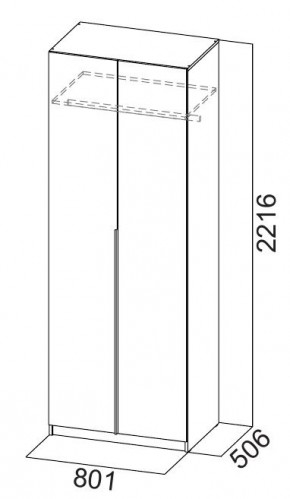 Шкаф ШК-5 (800) Меланж в Стрежевом - strezevoi.mebel24.online | фото 5