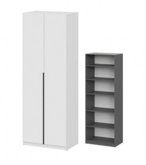 Шкаф ШК-5 + 4 полки (800) Белый текстурный в Стрежевом - strezevoi.mebel24.online | фото 2