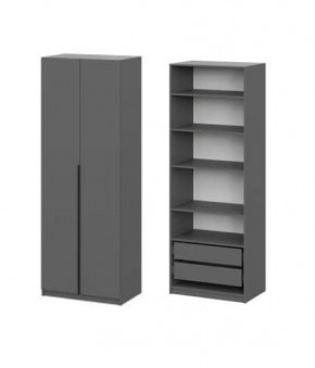 Шкаф ШК-5 + 4 полки + ящики (800) Графит в Стрежевом - strezevoi.mebel24.online | фото