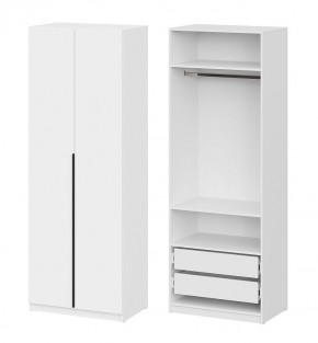 Шкаф ШК-5 + 2 полки + ящики (800) Белый текстурный в Стрежевом - strezevoi.mebel24.online | фото