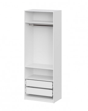 Шкаф ШК-5 + 2 полки + ящики (800) Белый текстурный в Стрежевом - strezevoi.mebel24.online | фото 3