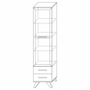 Шкаф-витрина 450 Вега Скандинавия в Стрежевом - strezevoi.mebel24.online | фото 3