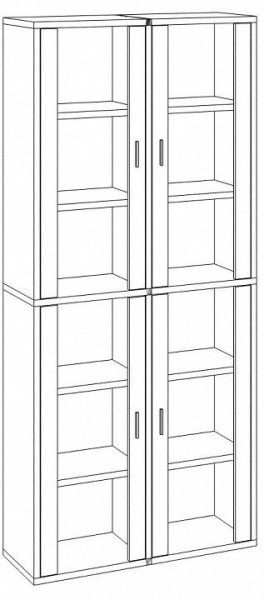 Шкаф-витрина Домино СУ(ш2в2)+4ФС в Стрежевом - strezevoi.mebel24.online | фото 2